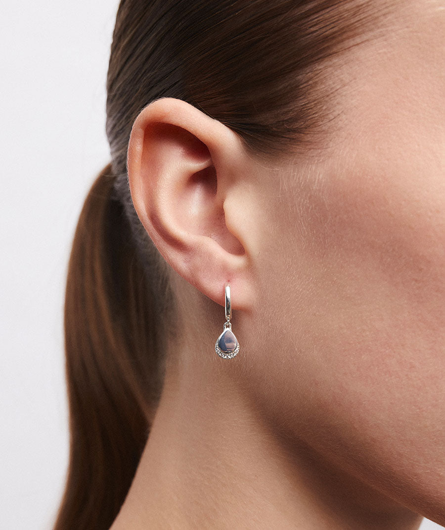 Pendientes de aro Lina con circonitas