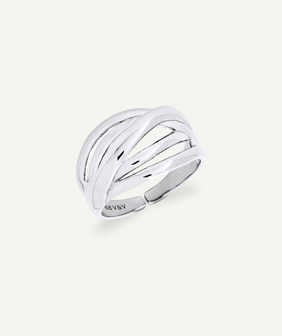 Anillo tiras Bow