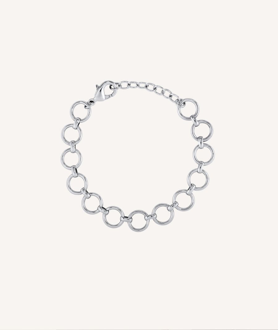 Bracelet Lea Silver plated link circle