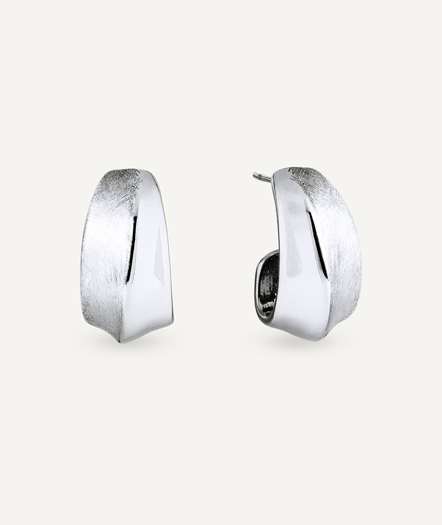 Pendientes semiluna textura Dual