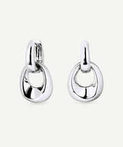 Earrings Interlaced Hoops with Dual Texture