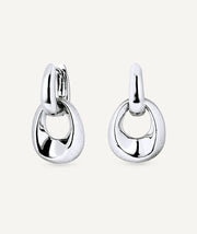 Earrings Interlaced Hoops with Dual Texture