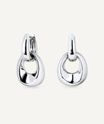 Pendientes aros entrelazados textura Dual