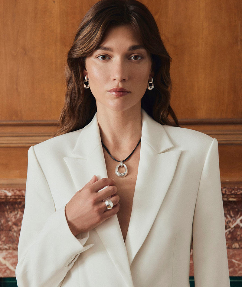 Earrings Interlaced Hoops with Dual Texture