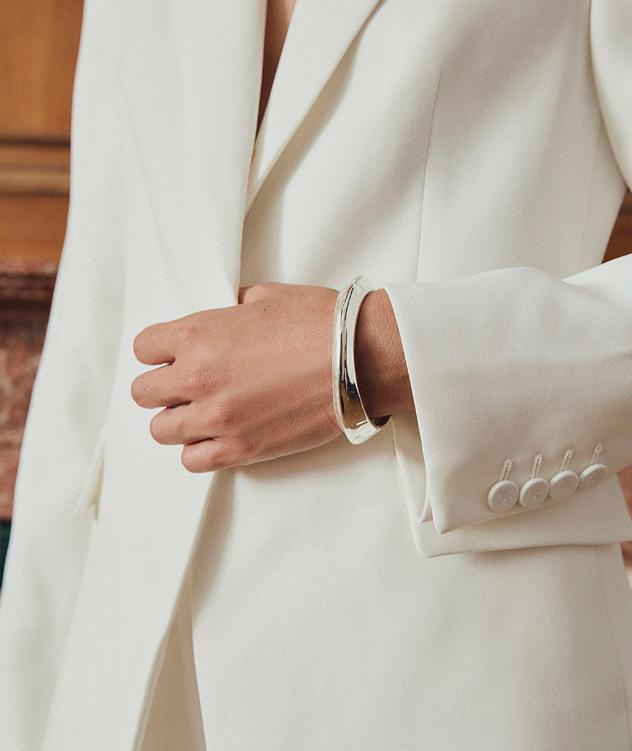 Bangle Cuff with Dual Texture