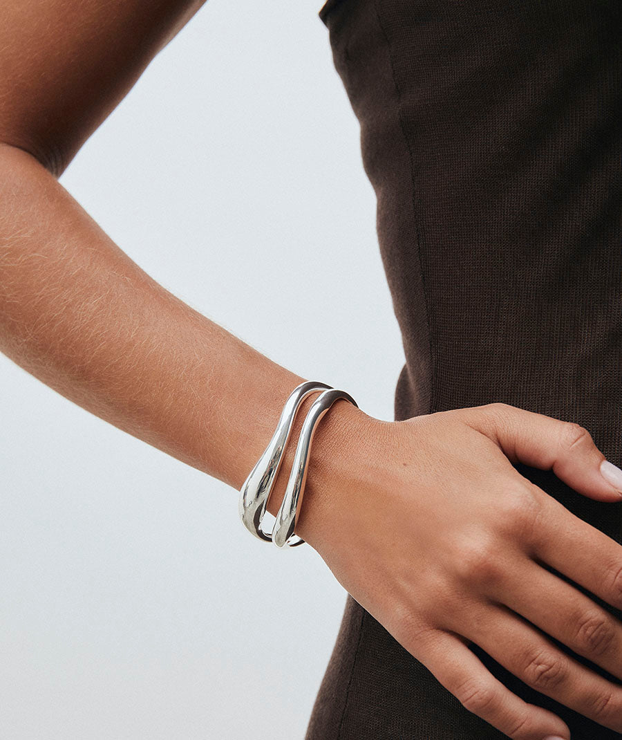 Brazalete espiral liso Waves