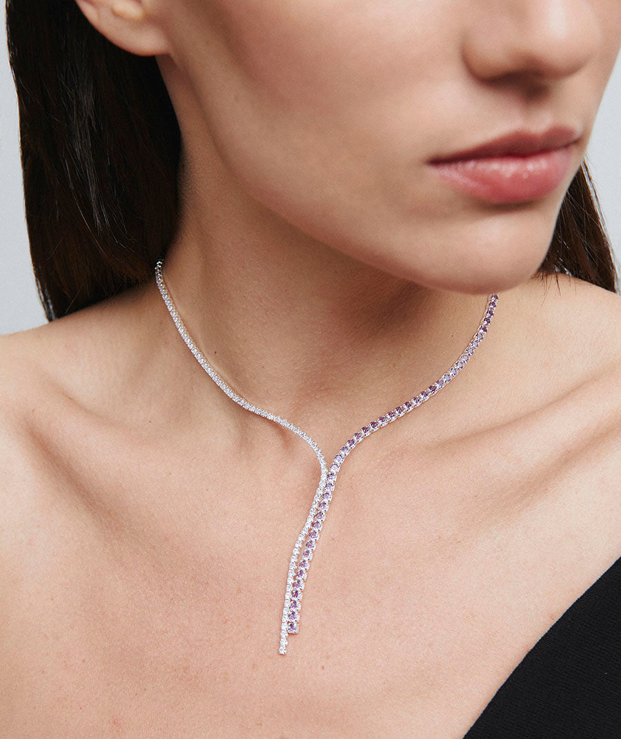 Necklace Lilia zircon cascade