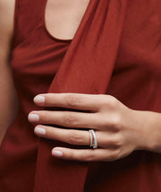 Ring Lucent strips with zircons