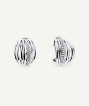 Pendientes semiluna tiras Allure con circonitas