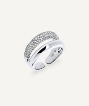 Ring Allure open duo with zircons