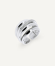 Rings Allure strips with zircons
