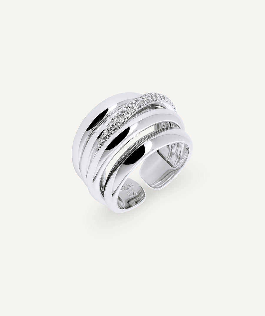 Rings Allure strips with zircons