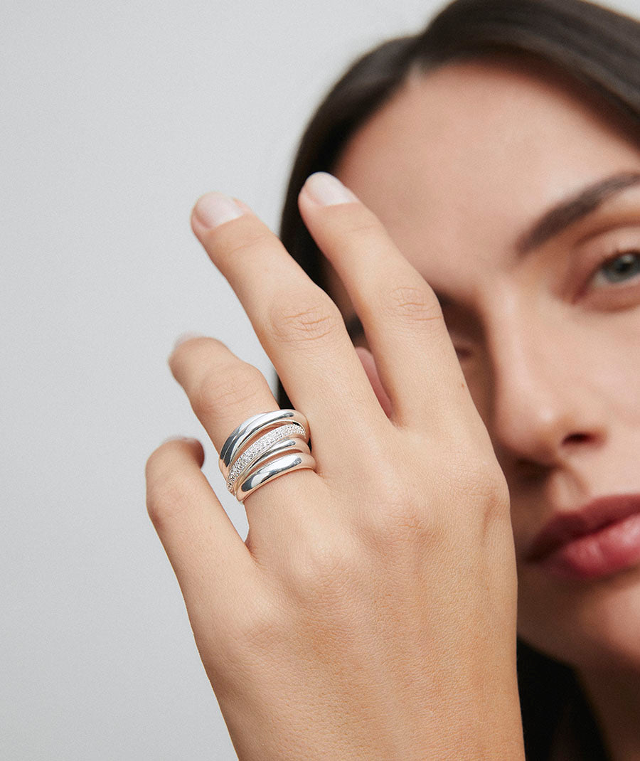 Anillos tiras Allure con circonitas