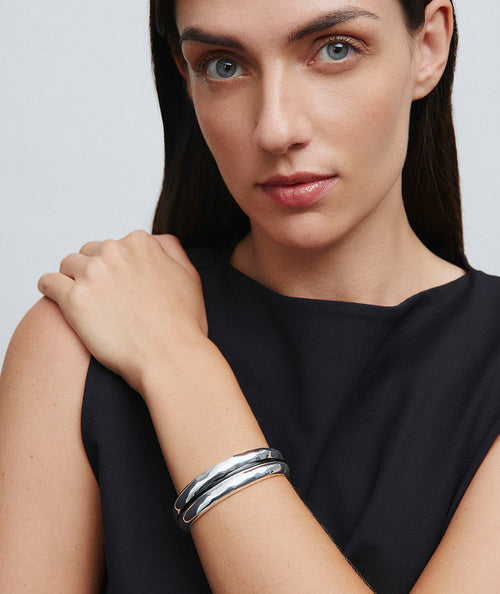 Brazalete dúo Horizonte con esmaltes negro secundaria