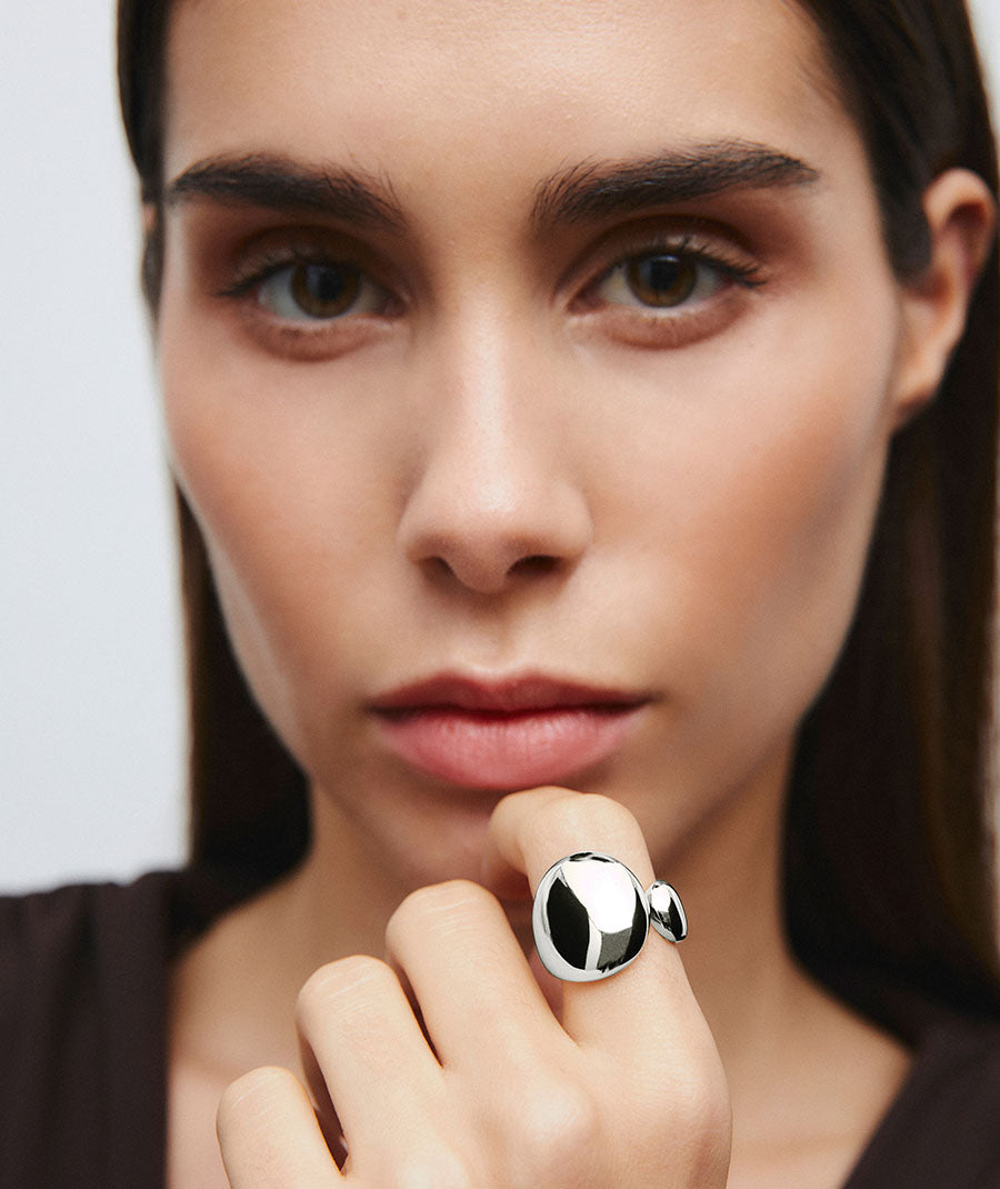 Anillo ancho liso Drop