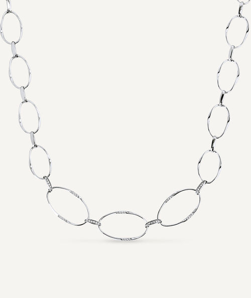 Collar eslabones Flow con circonitas