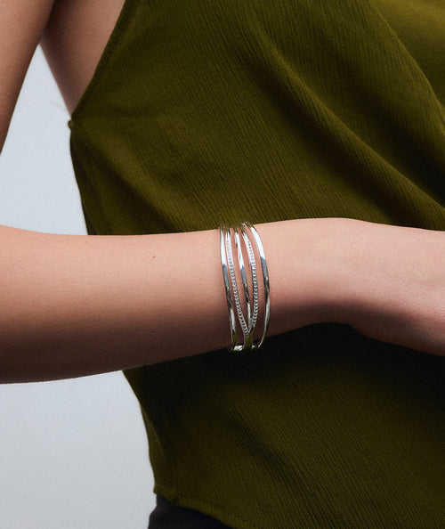 Brazalete Flow con circonitas secundaria