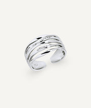 Anillo tiras Flow con circonitas
