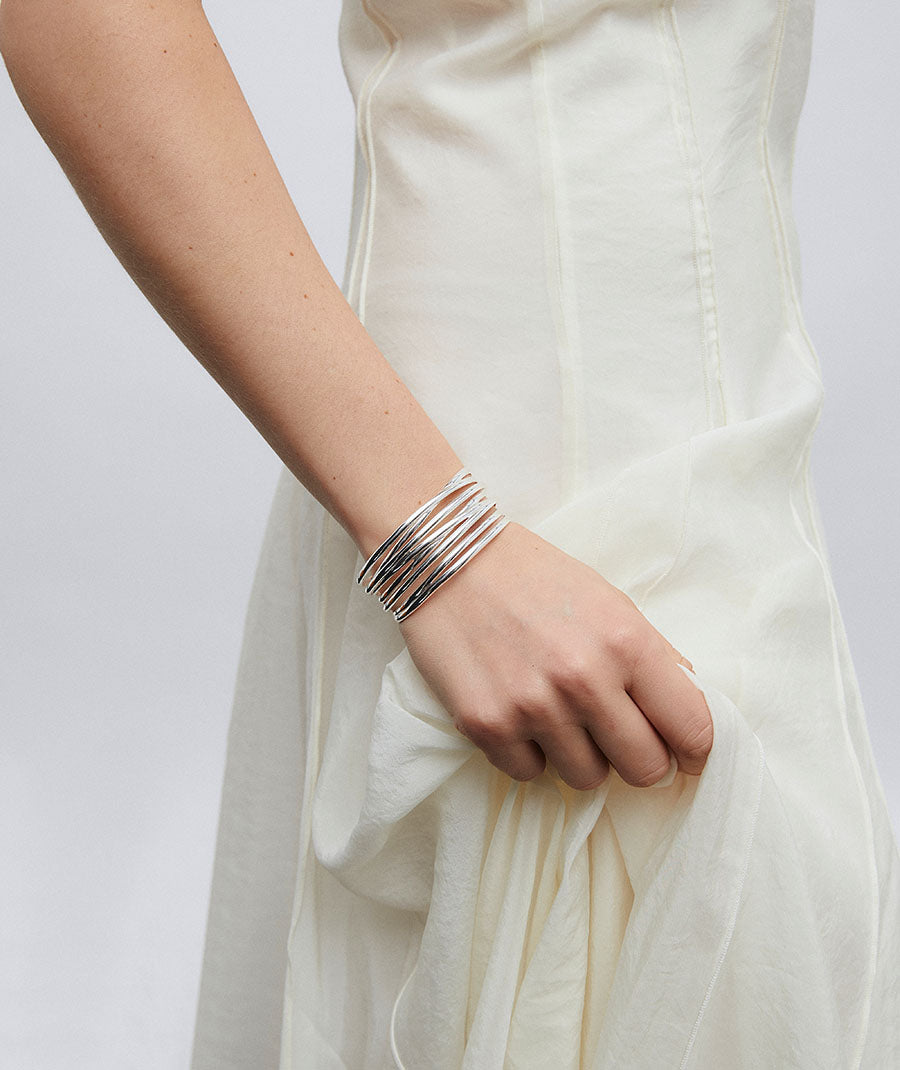 Bracelet Siara rigid with strips