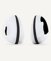 Pendientes volumen Horizonte con esmaltes negro