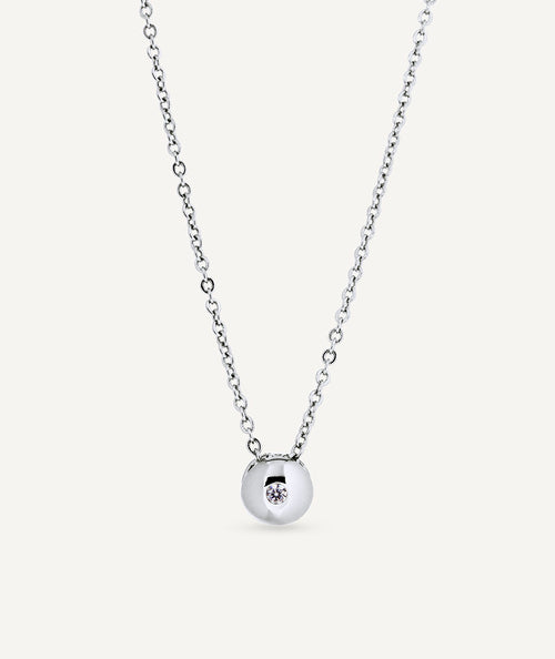 Colgante cadena fina mini Mesme con circonita