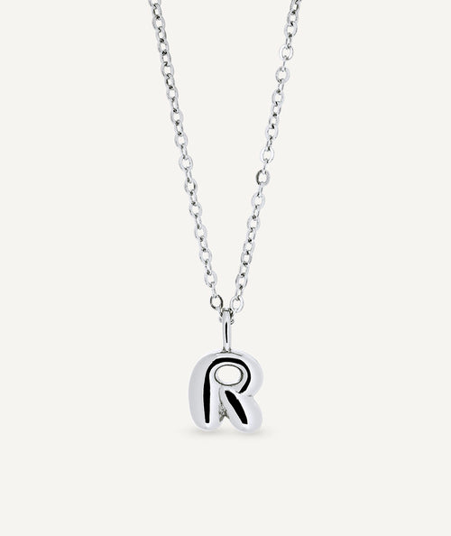 Colgante con letra R elemental liso