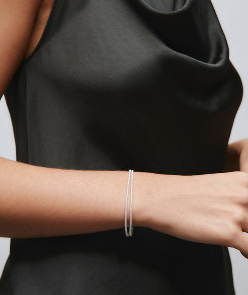Pulsera fina Lucent con circonitas secundaria