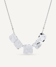 Necklace fine chain squares Reflexes