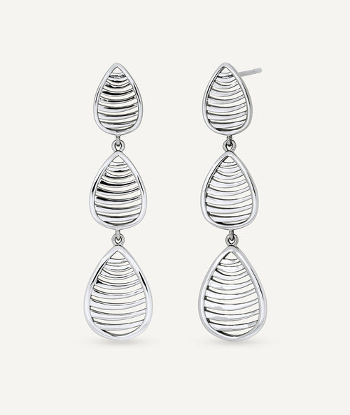 Earrings long cascade Nereida