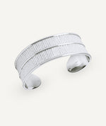 Ring Twin open duo with zirconia stones