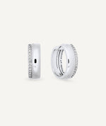 Earrings mini hoop Coctel with white cubic zirconia