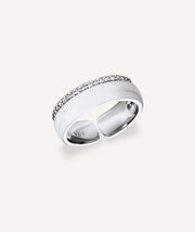 Ring fine Coctel with white cubic zirconia