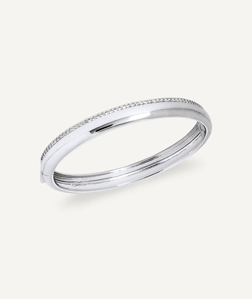 Brazalete rígido Coctel con circonitas
