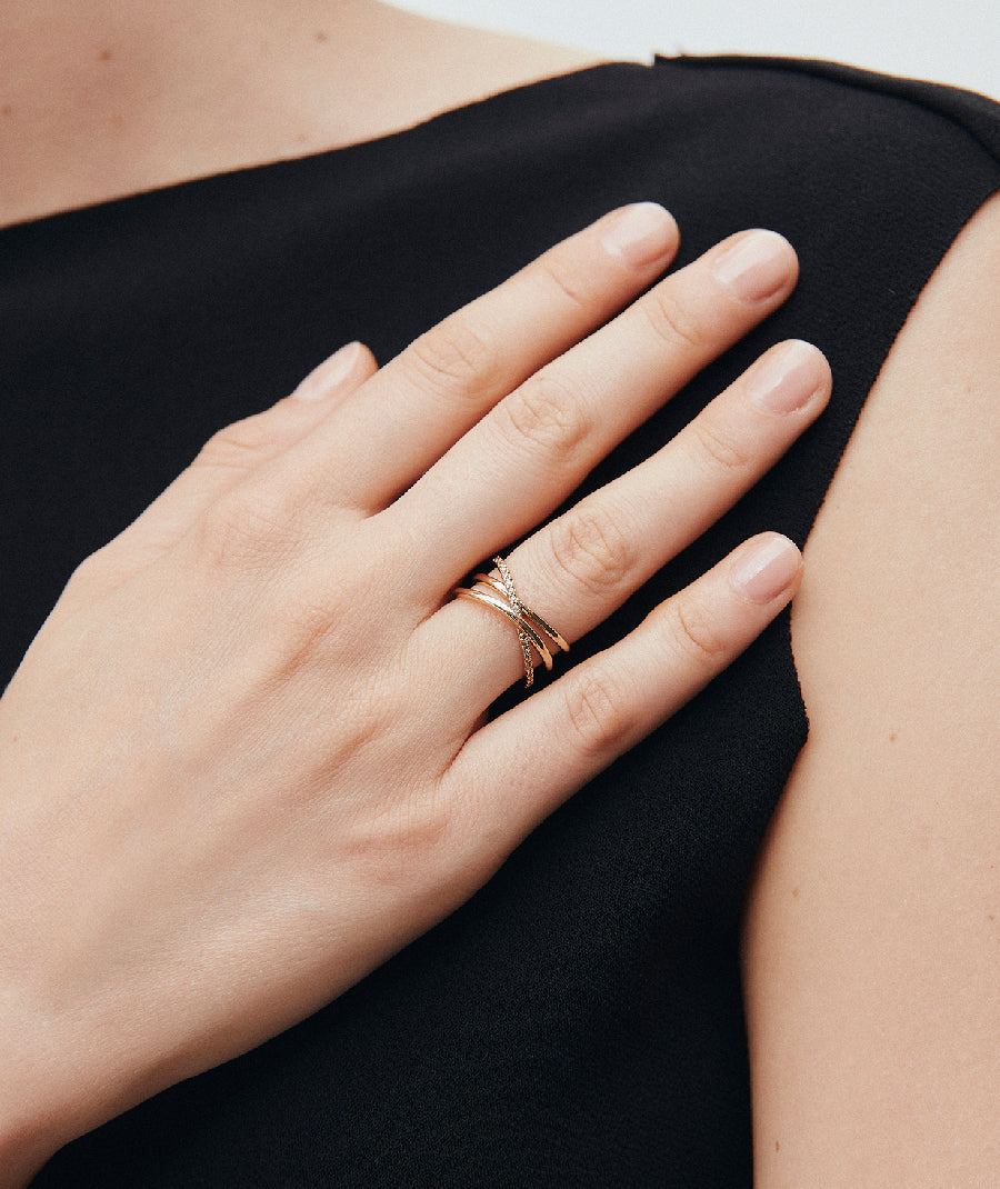 Anillo Tiras Circonitas