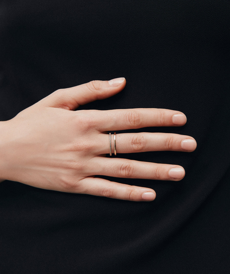 Anillo Tira Circonitas Lisa