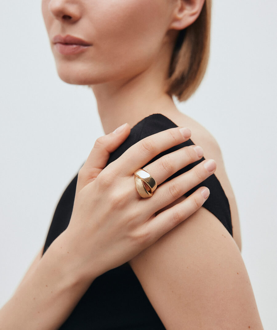 Anillo tiras rayado Arc