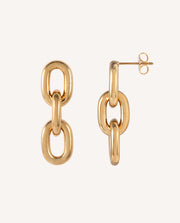 Earrings Julieta 18 Kt Gold Plated link oval