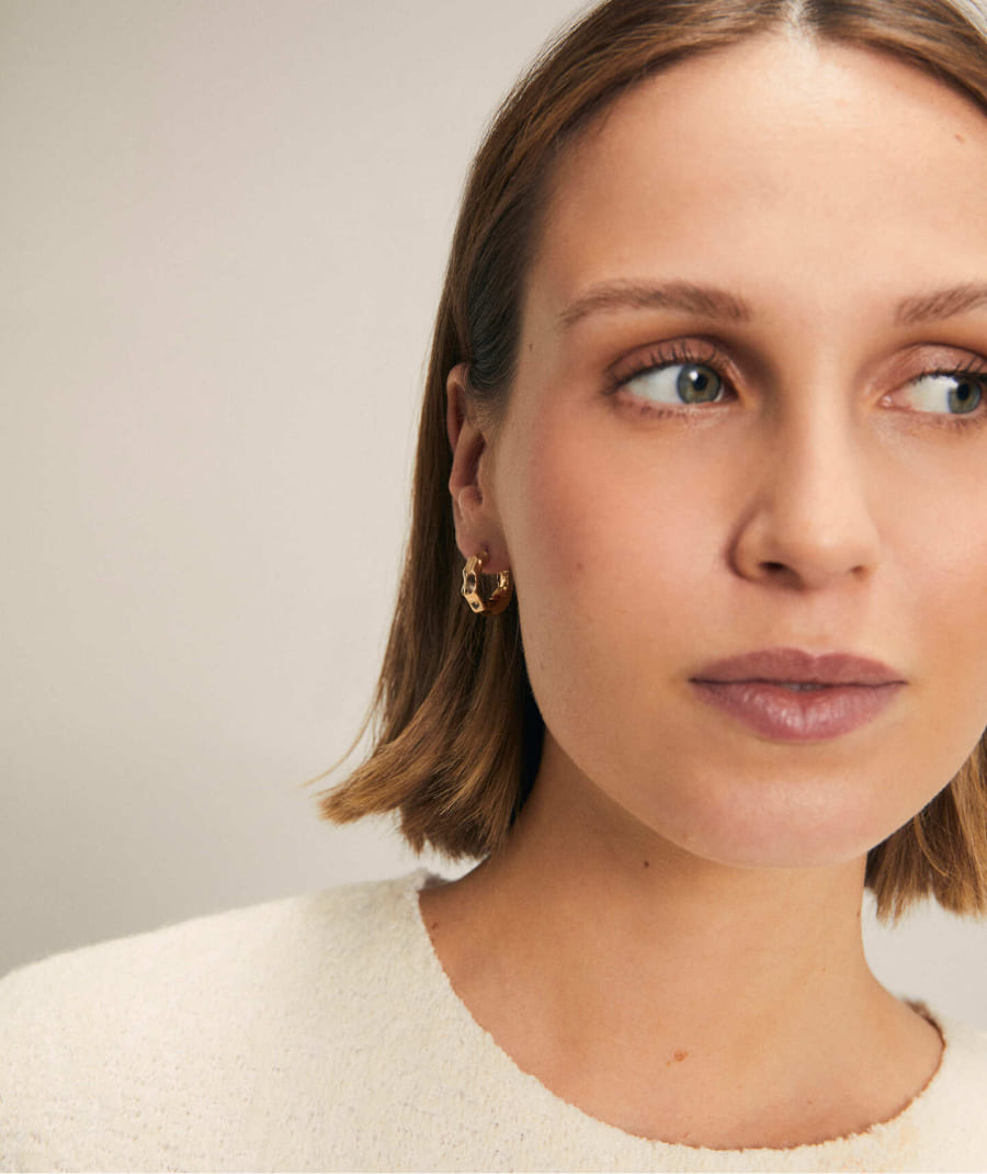 Earrings Caramel colletion Básicos hoop