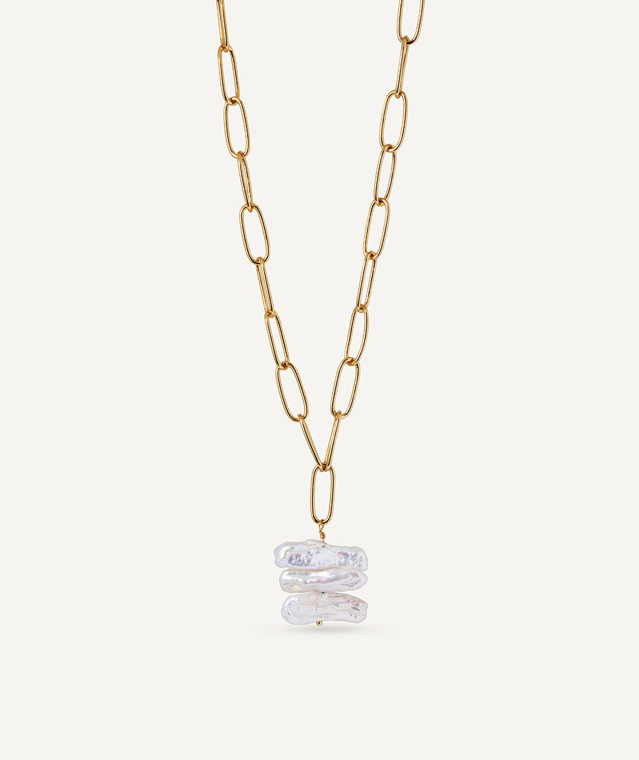 Pendant Savia Links with Cultured Pearls