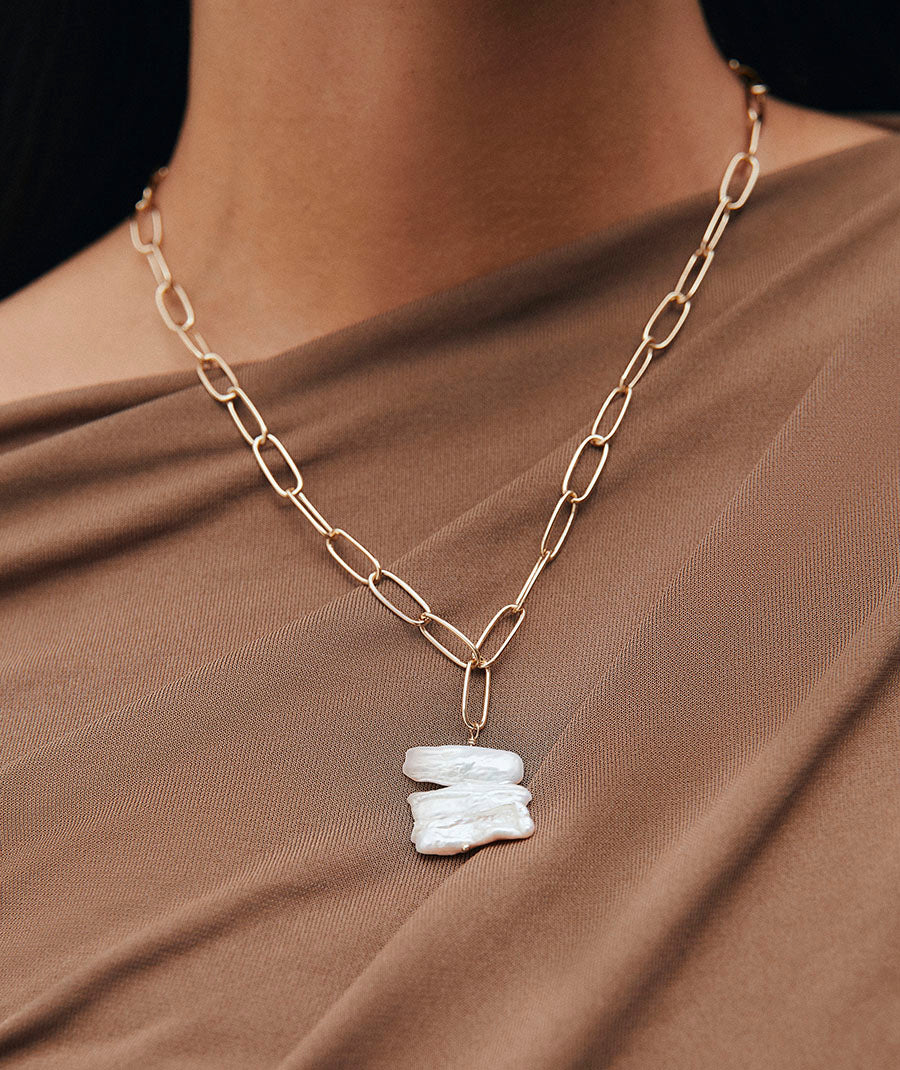 Pendant Savia Links with Cultured Pearls