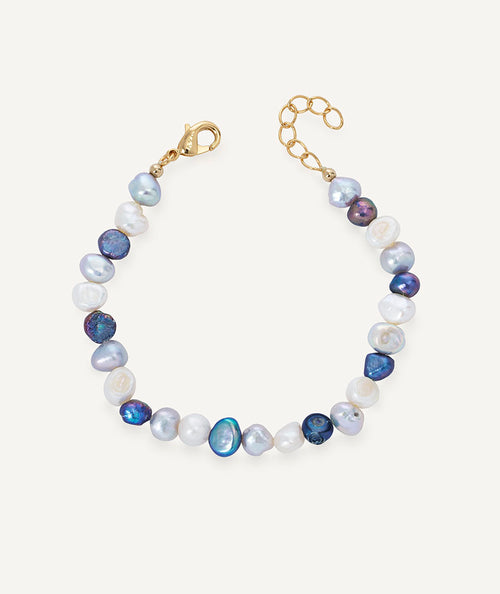 Pulsera Hiverna con perlas cultivadas bicolor