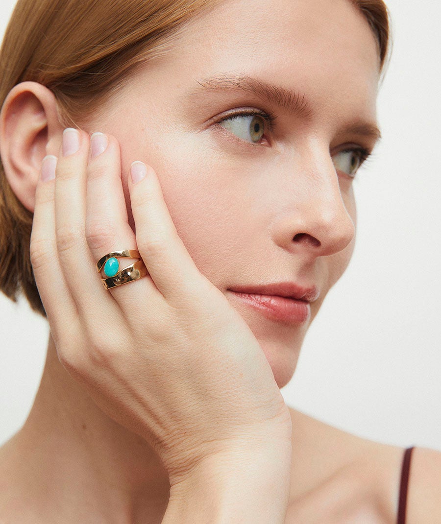 Ring Illeta with Turquoise Agate