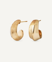 Earrings Dual Textured Crescent