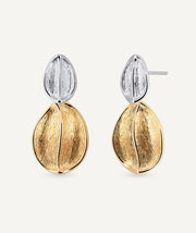 Pendientes hojas textura Curve Dúo