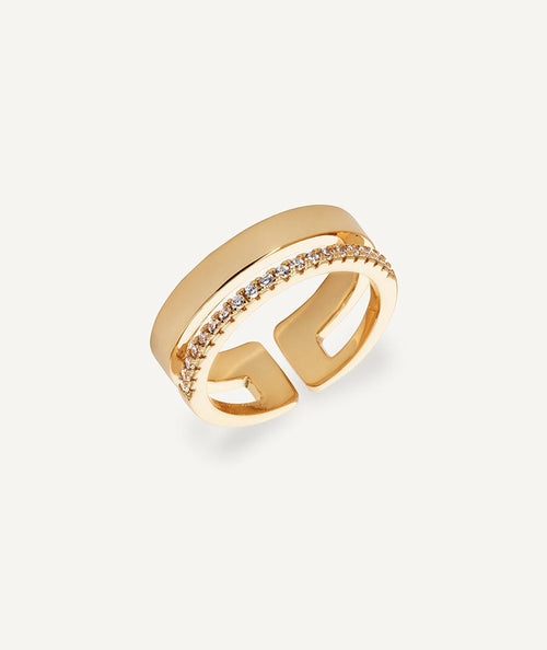 Ring Lucent smooth with zircons
