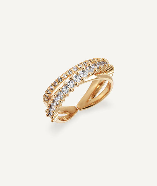 Ring Lucent strips with zircons