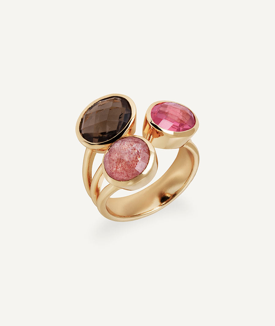 Ring Rosé Bruma with natural stones