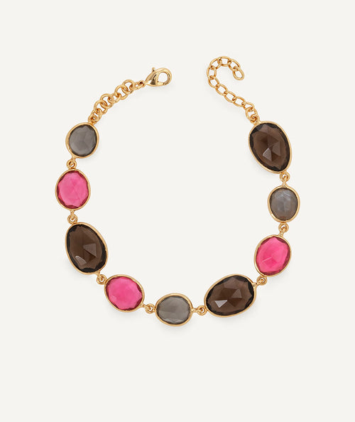Pulsera Rosé Bruma con piedras naturales