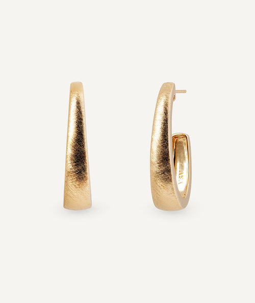 Earrings Arc half-moon oval texture