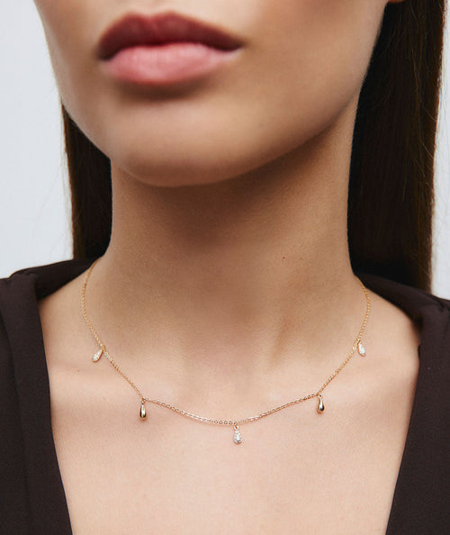 Necklace Drop with mini teardrops secundaria